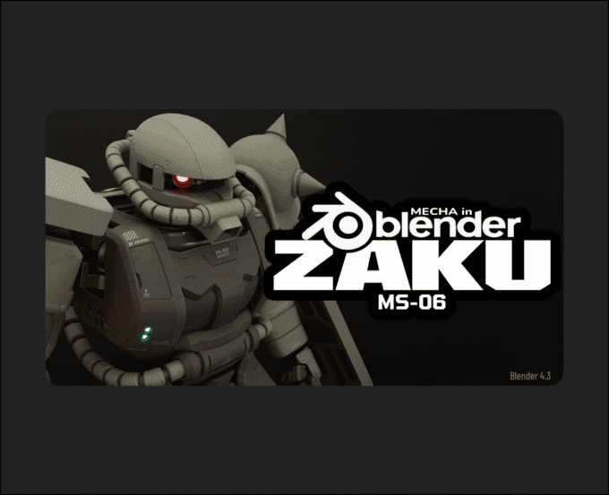 Mecha In Blender – Ms-06 Timelapse