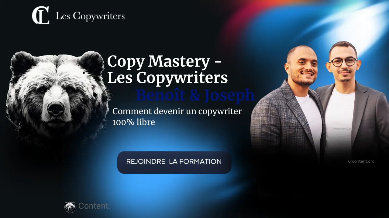 Formation copy mastery benoit joseph les copywriters copywriting