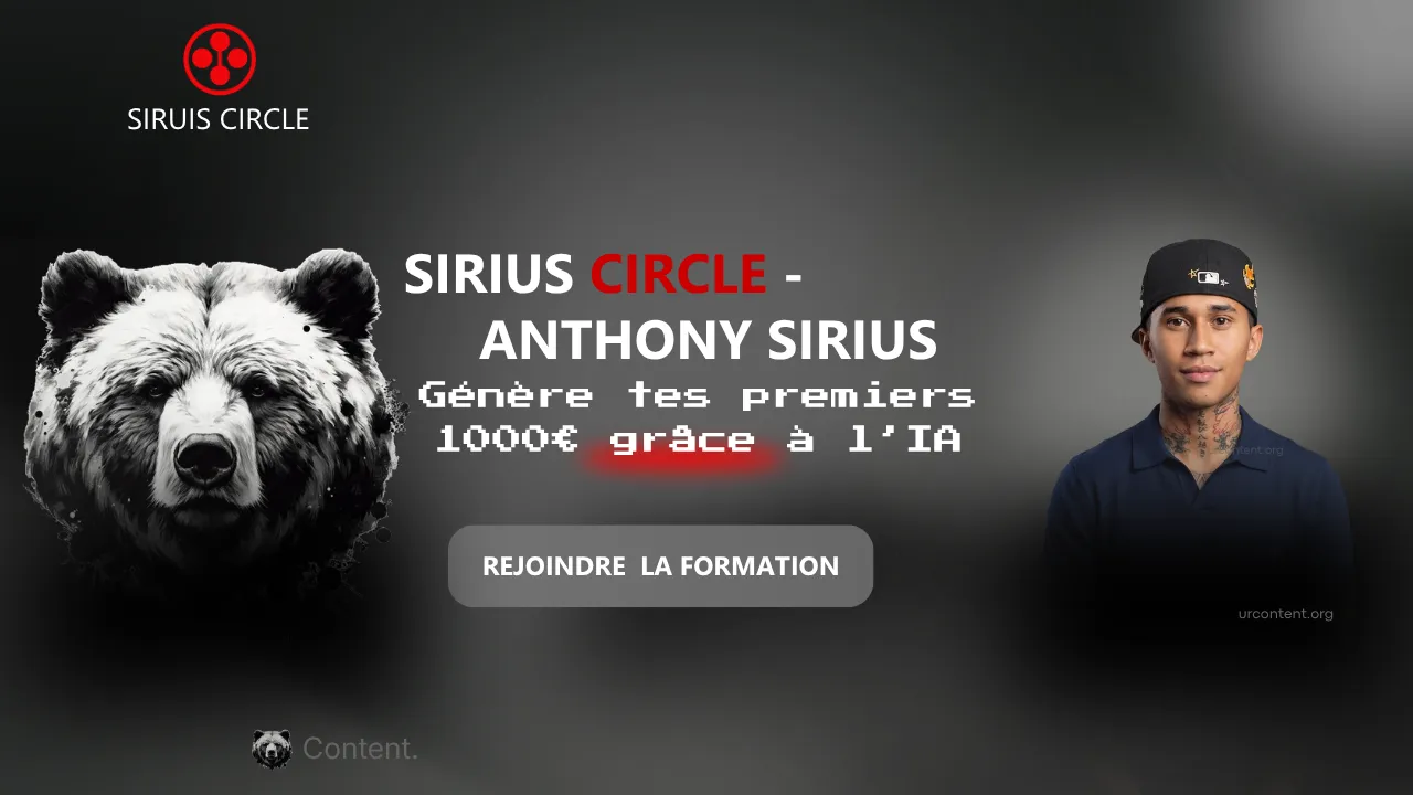formation sirius circle digital circle anthony sirius influenceur IA