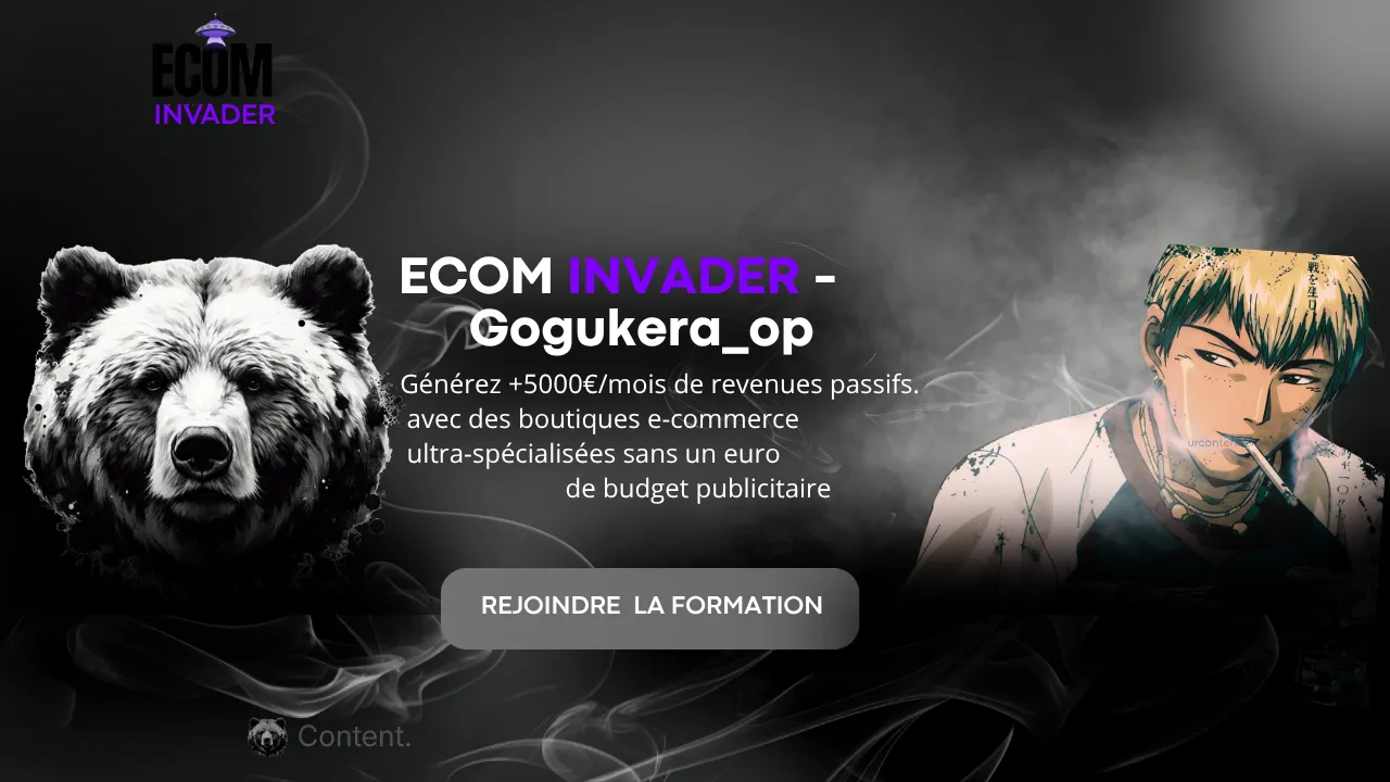 formation ecom invader gokudera seo dropshipping shopify woocommerce