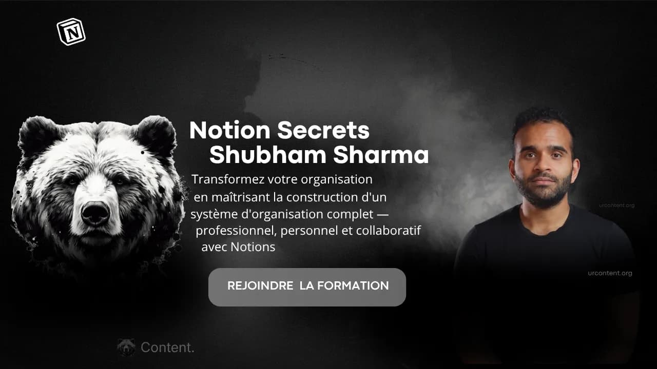 formation Notion Secrets Shubham Sharma organisation no-code